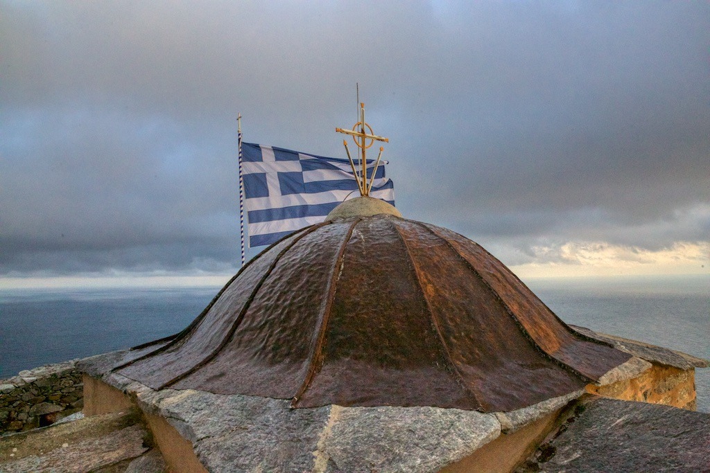 Κελί Αγίου Μηνά. Ο τρούλος του ναού