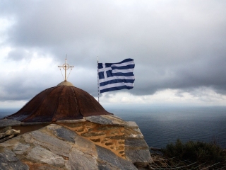 Κελί Αγίου Μηνά. Ο τρούλος του ναού