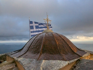 Κελί Αγίου Μηνά. Ο τρούλος του ναού