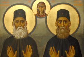 Οι όσιοι Παρθένιος και Ευμένιος της μονής Κουδουμά της Κρήτης