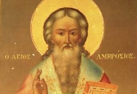 Ο άγιος Αμβρόσιος επίσκοπος Μεδιολάνων